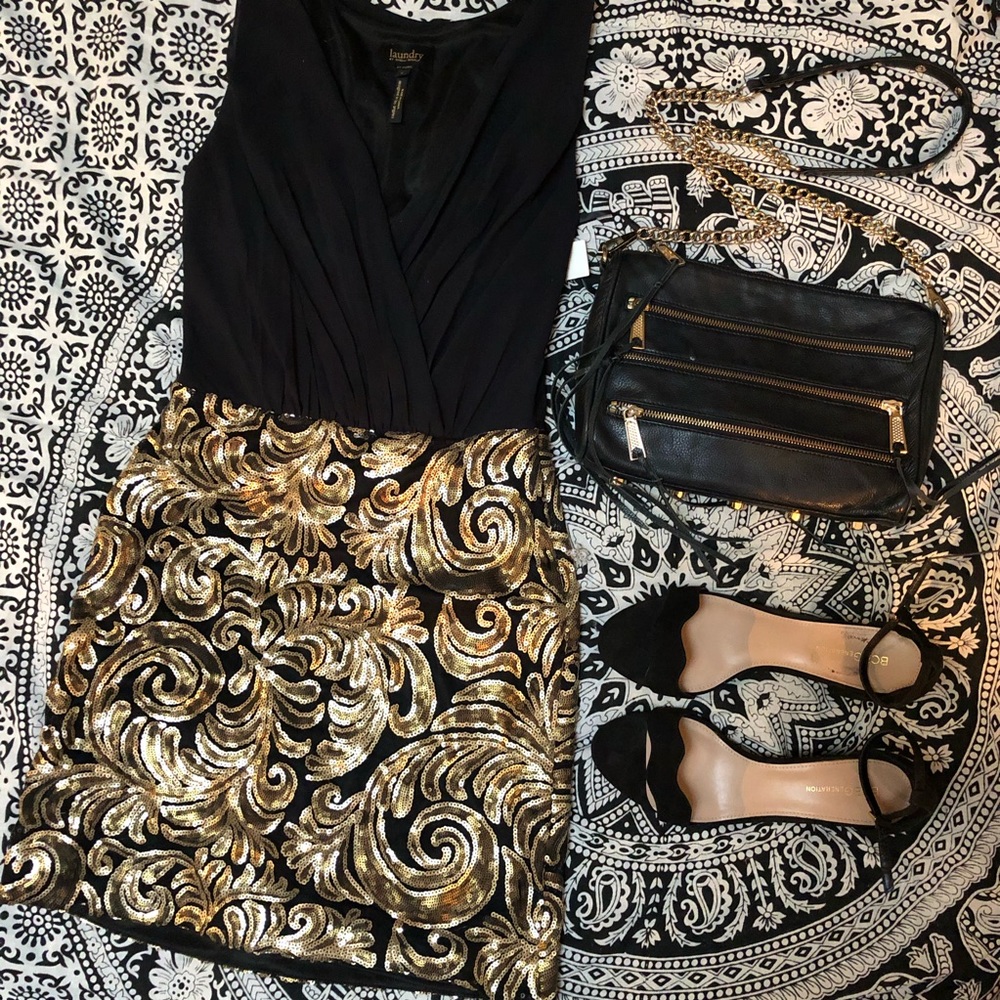 Black sequin dress